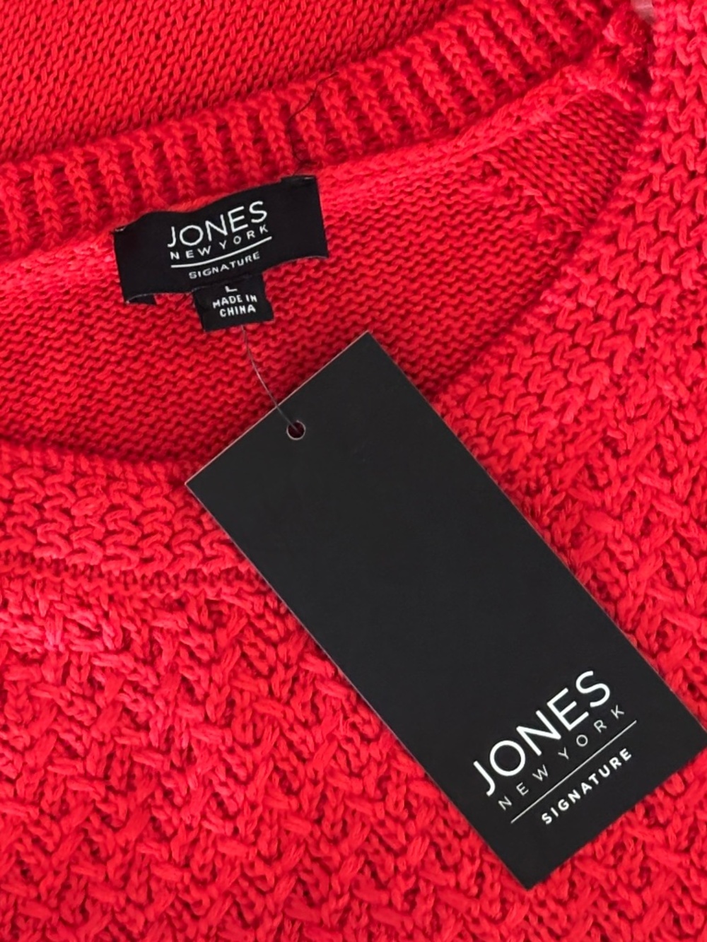Jones New York Crew Neck Sweater Red Size L - Picture 9 of 11